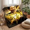 Jude Bellingham Custom Name Text Flannel Blanket Soccer Logo Personalized Fleece Throw Blanket Special Gift For Sofa Bedroom Home