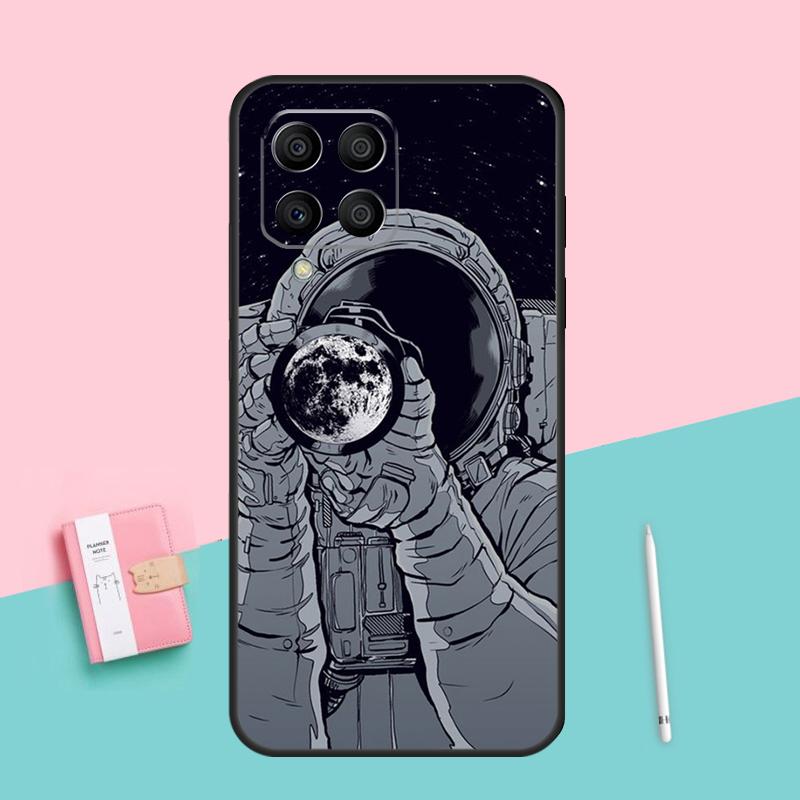 Space Moon Astronaut For Samsung Galaxy M12 M16 M34 M11 M35 M21 M06 M33 M13 M53 M31 M55 M15 M14 M54 M32 M52 Case