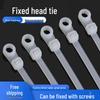 Round Head Nylon Cable Ties, 3.6x150mm, Plastic Buckle, Fixed Head Type