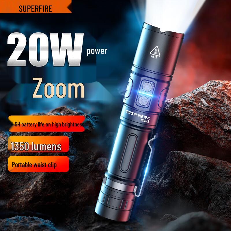 SupFire High-Power Rechargeable LED Flashlight