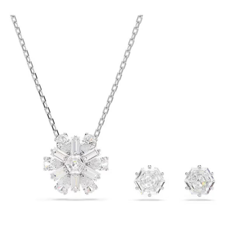Swarovski Комплект из ожерелья и серег Снежинка 5691486