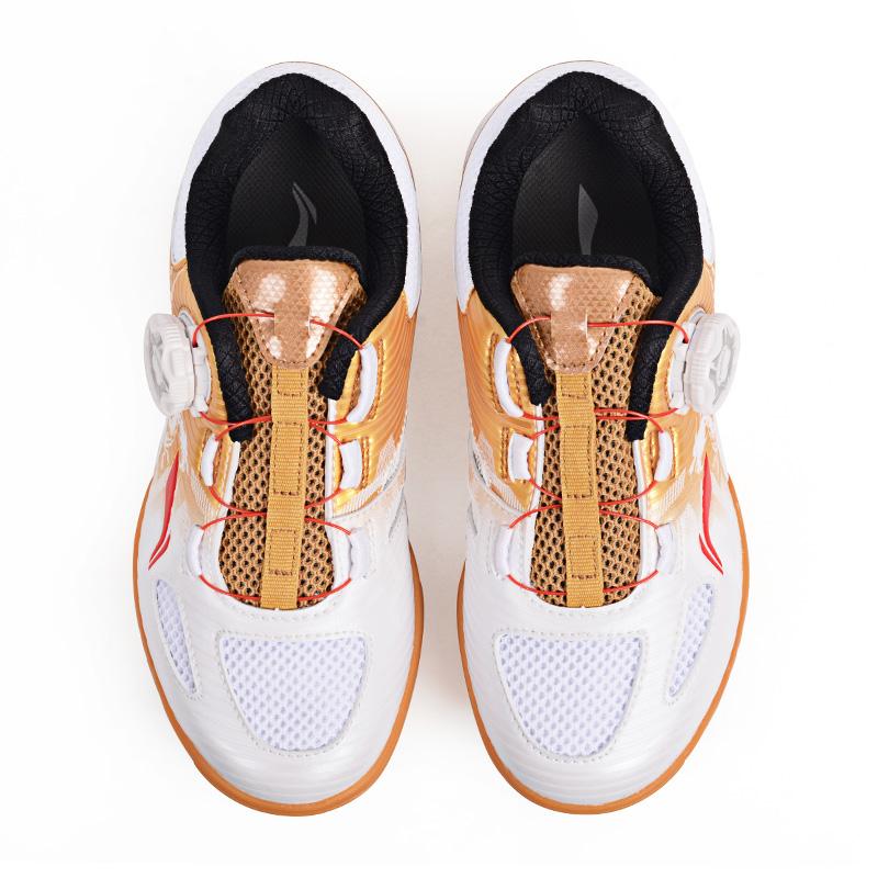 Li Ning Детские PU Модные Универсальные Нескользящие Амортизирующие Износостойкие Дышащие Отскок Низкие Тренировочные Кроссовки Детские Тренировочные Кроссовки APPU010
