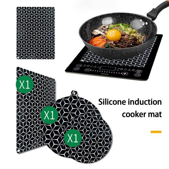 Induction Cooktop Mat High-Temperature Resistant Fireproof Waterproof Protection Induction Cooktop Protector Mat Kitchen Accessories