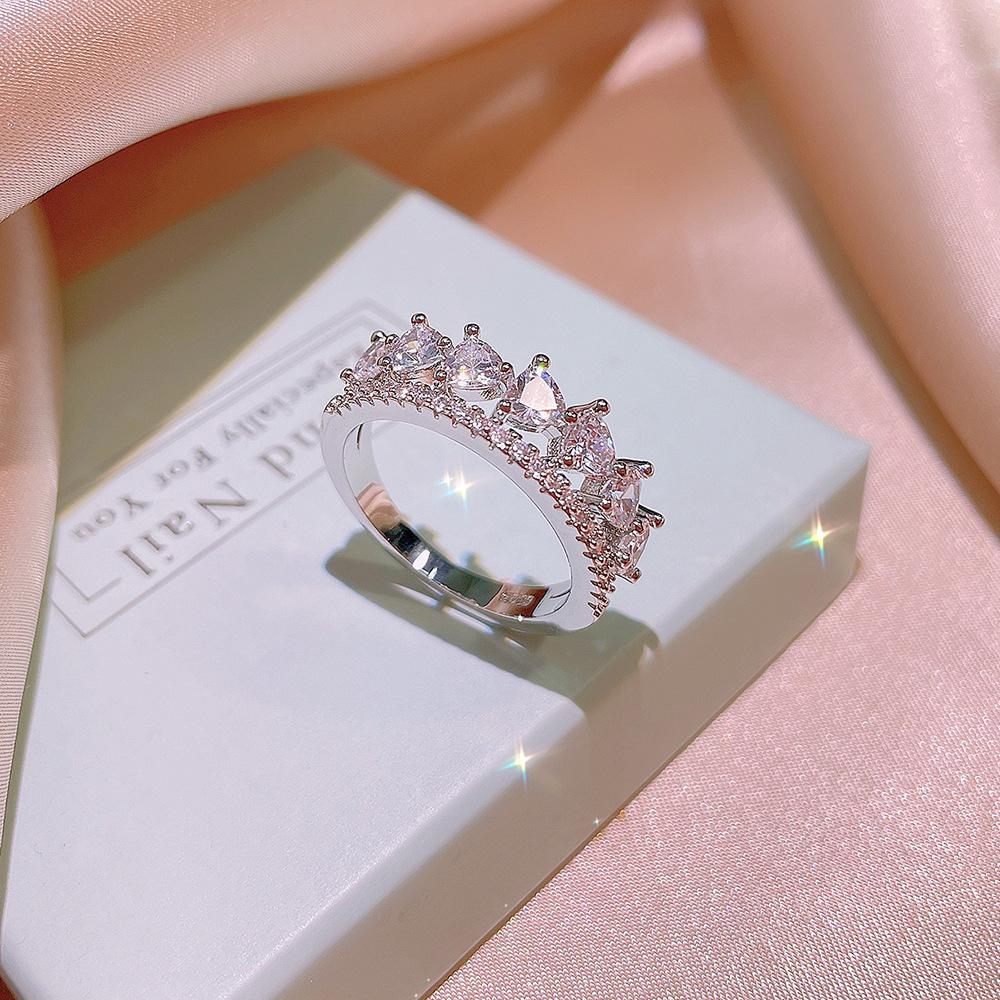 Элегантное женское кольцо из стерлингового серебра с большим цирконом в форме капли воды, кольца на пальцы для женщин, обещание любви, подарки на День святого Валентина