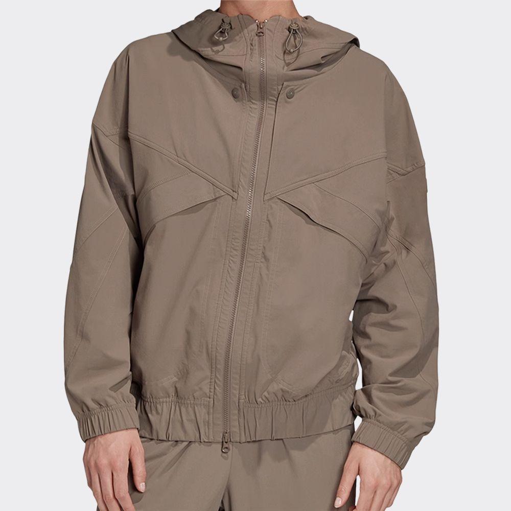 Adidas X Stella McCartney Collaboration Спорт на открытом воздухе Отдых Тренировки С Капюшоном Застежка-молния Куртки женские Коричневый GC9203