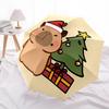 1pc Christmas Capybara Umbrella - Portable Home Essential, Durable Iron Frame with Rod Structure, Fashion Lovers yy250910005