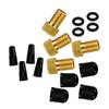 1 Set Presta Valve Adapter & Bike Tire Caps Convert Presta To Bike Pump Adapter for Pump & Air Compressor Dust-proof & Leak-proof Valve Adapter