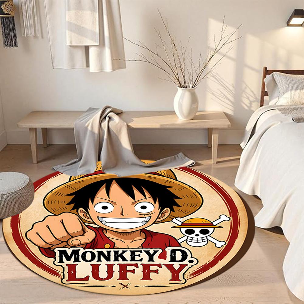Zoro's Round Floor Mat Suitable for Game Room Entryway Study room Dormitory Anti-slip Round Rug Anime Office Decor Perfect Birthday Christmas Gift Ide