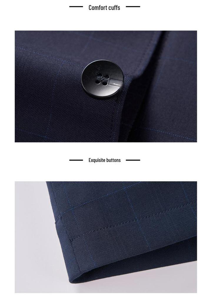 Мужская осенняя клетчатая куртка с лацканами - Business Casual для среднего и пожилого возраста