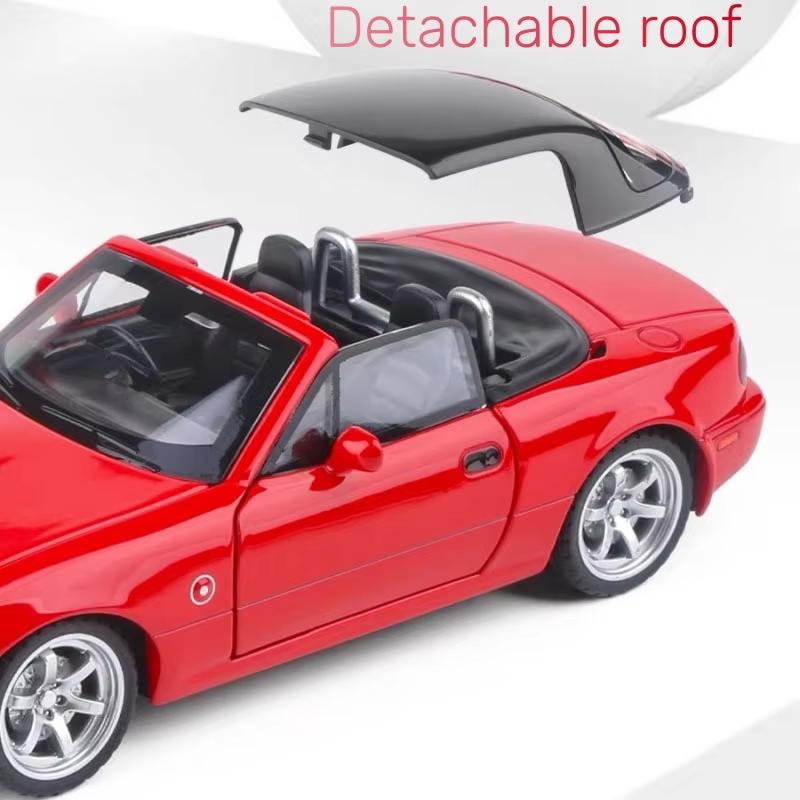1/32 Mazda MX-5 Миниатюрная литая игрушечная модель автомобиля Miata RoadSter Звук и свет Двери открываются Коллекция Подарок для детей Мальчик Малыш