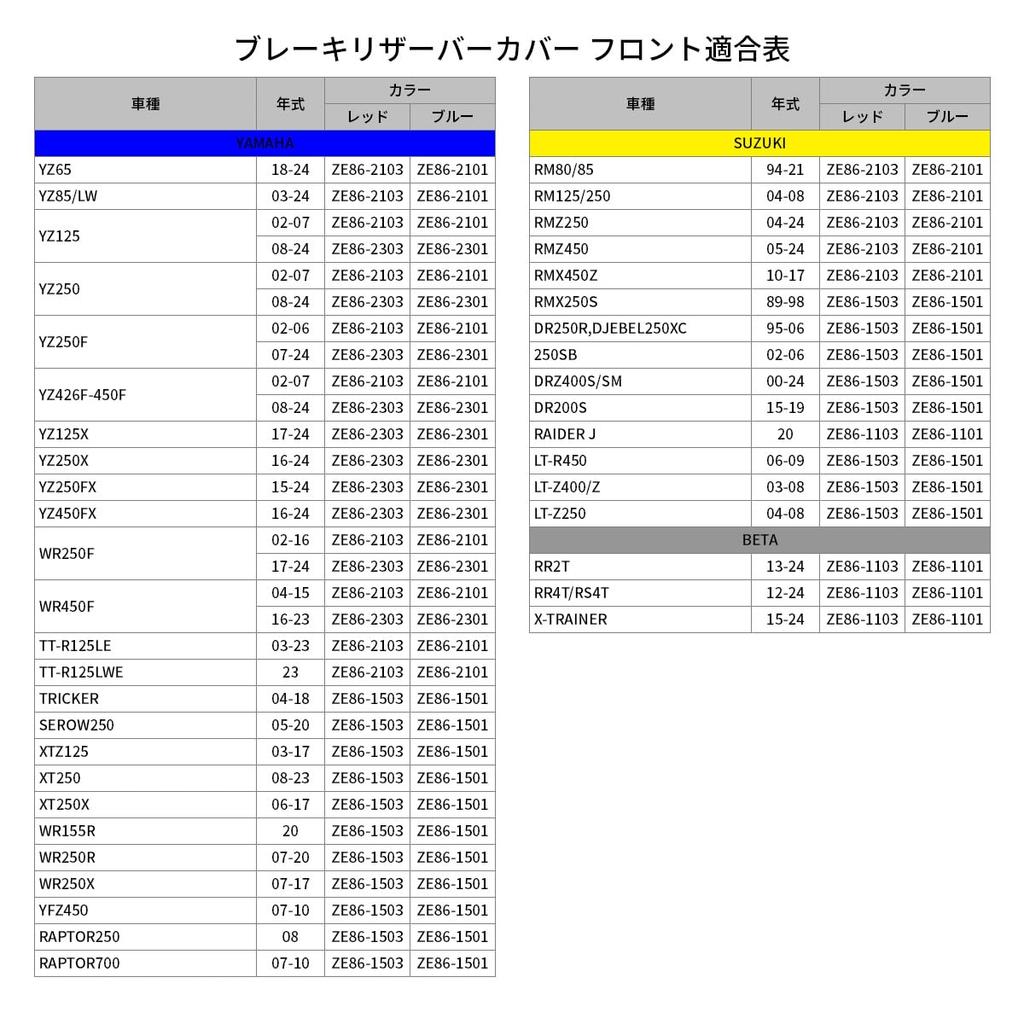 ZETA RACING Cross Cub 110 (JA60), DAX125, CRF250L/M/RALLY, CL250/500, Sero 250, Tricker, XTZ, XT, WR250R/X, KSR, KDX, KLX/D-TRACKER, Versis, DRZ4