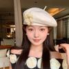 Versatile Flower Beret Thin Artist Cap Elegant Painter Hat Autumn