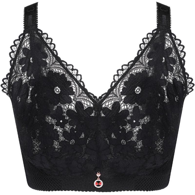 Кружевная спинка Красивая большая грудь Показывает маленькую тонкую Бесшовная нижнее белье Ультратонкий Пуш-ап Предотвращает провисание Большой размер Бюстгальтер