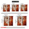 2pcs,2D Plane Printing Contemporary Curtains Autumn Leaf Polyester Easy Install (without Rod) Versatile All Perfect for Bedroom