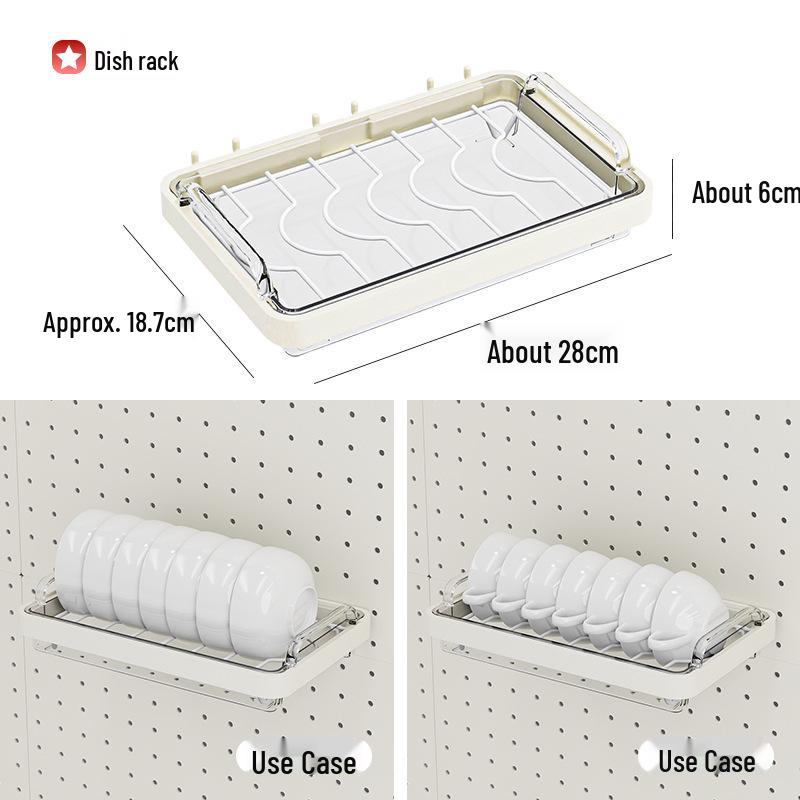 Настенная кухонная перфорированная доска без сверления: Многофункциональный набор-органайзер для хранения крышек от кастрюль и мисок