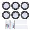 LED Puck Lights with RGB Remote Control Dimmable Timer Function Battery Powered Under Cabinets