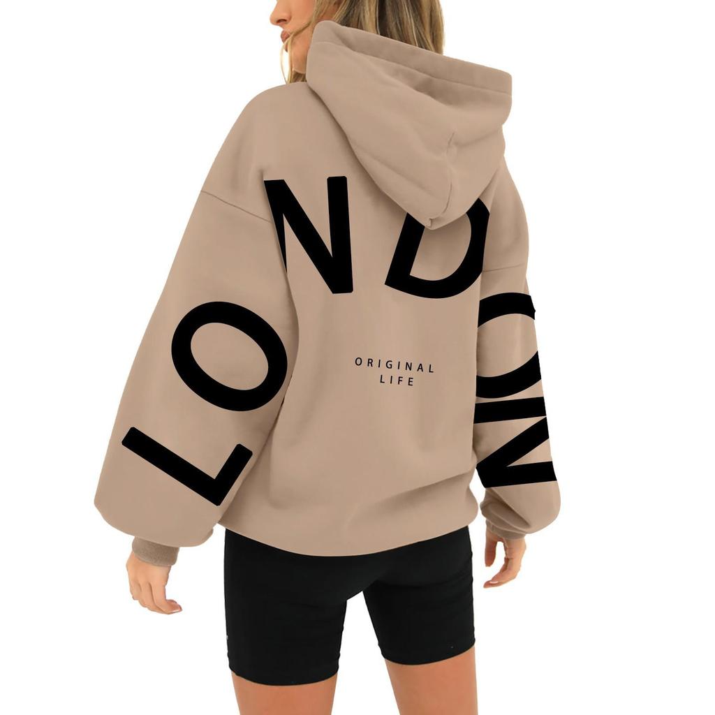 LONDONORIGINAL Унисекс Худи с принтом и карманами