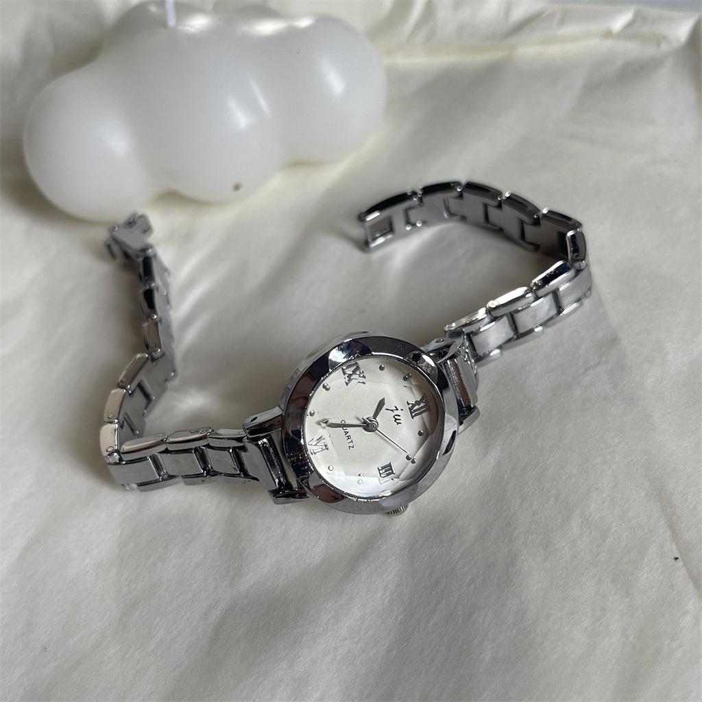 Роскошные часы с маленьким циферблатом для женщин, серебристого цвета, браслет из нержавеющей стали, кварцевые наручные часы, женские часы для платья, подарок, Relogio Feminino