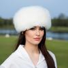 Осенне-зимняя теплая шапка из меха лисы от компании Milliner с плоским верхом, защитная шапка для ушей, милая модная шапка для женщин, уличное зрелое кепи