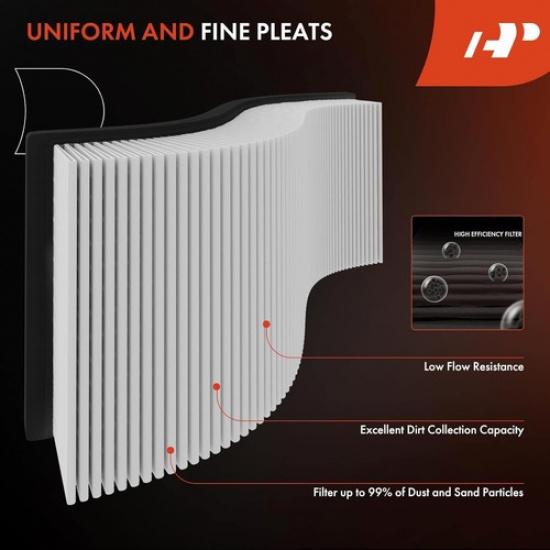 Front Engine Air Filter Compatible with Jetta -, Golf -, Golf Sp