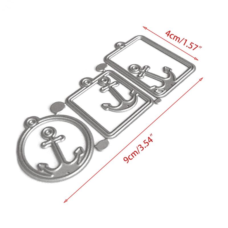Морские якоря, резка металла, высечки, тиснение, бумажная карта, ремесленная бирка, дизайн, скрапбукинг для поделок своими руками