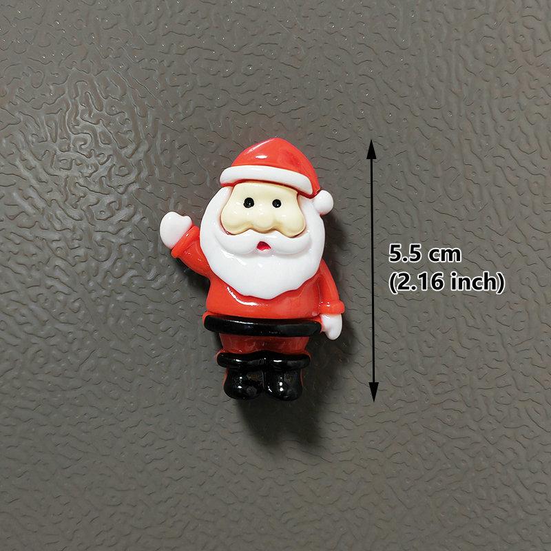 Смола Санта-Клаус Снеговик Рождественская елка Магнит на холодильник Домашний декор Холодильник Рождественское украшение Наклейка Подарок Кухня