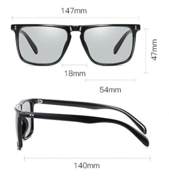 REONAS BRAND3 Поляризованные Фотохромные Веллингтоны УФ для и Активного Отдыха + Солнцезащитные очки, Стиль, Защита, Вождение, Рыбалка, Гольф, (черный)