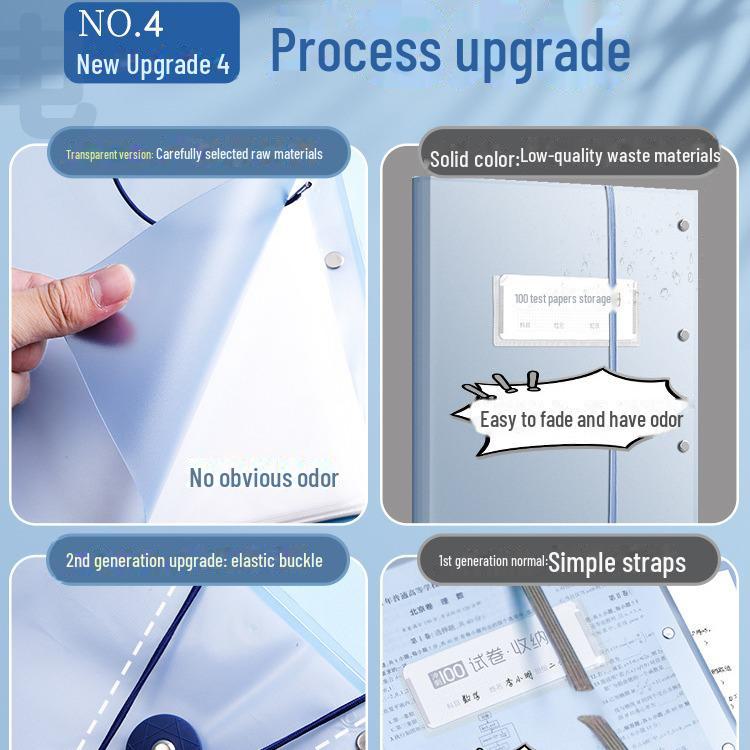 Прозрачная папка-книга для хранения формата А3/А4 - 20/30/60 страниц, утолщенный дизайн для бумаг и фотографий