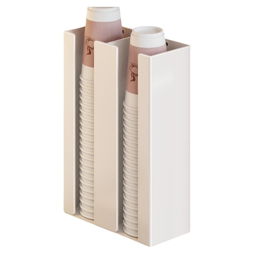 Iron Paper Cup Dispenser Large Capacity Cup Storage Rack Durable Paper Cup Organizer Refrigerator