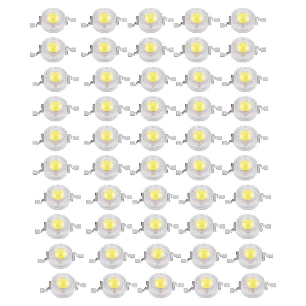 50PCS 110LM/W High Power LED Beads Aluminum DIY Lighting Fixtures  Spotlight Replacement