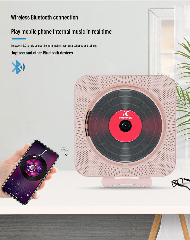 Настенный Bluetooth CD-динамик и музыкальный проигрыватель с крышкой - репитер для раннего обучения и радио MP3-плеер