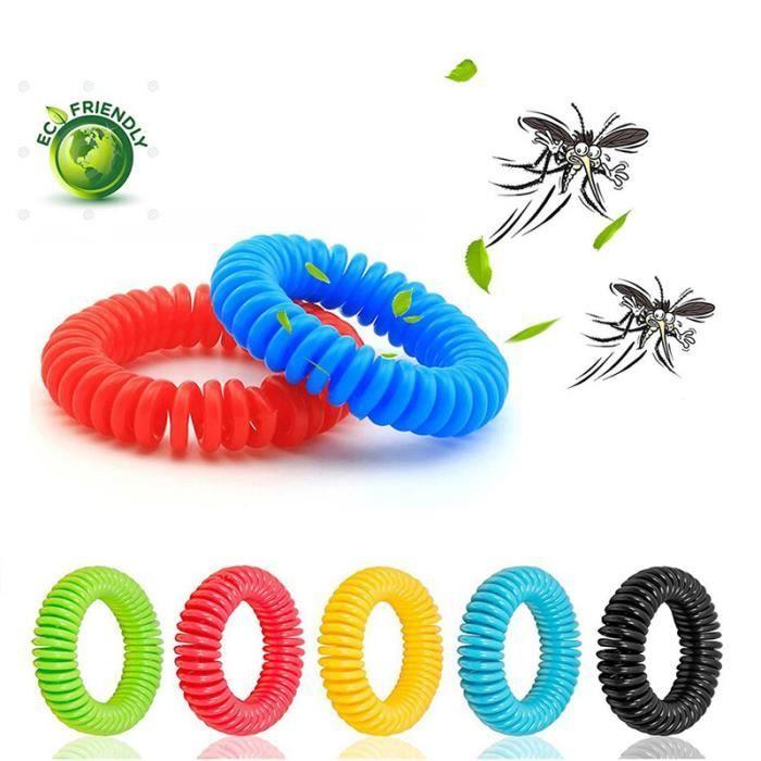 Pest Repellent, Natural Mosquito Repellent Bracelet, 10 Pieces, Waterproof Spiral Wristband - RN[B8947019]
