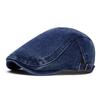 Men Denim Forward Cap Women's Spring Summer Cap Beret British Newsboy Cap
