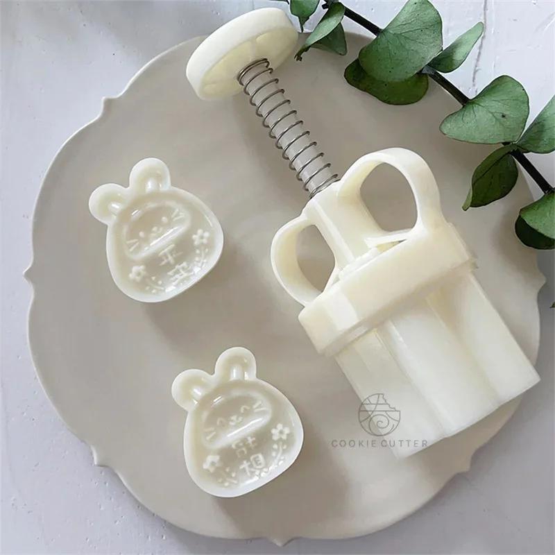 Форма для лунного пряника «Кролик Дхармы» 50/20 г, китайский новогодний кролик, форма для помадки, форма для ананасового торта, ручная пресс-форма