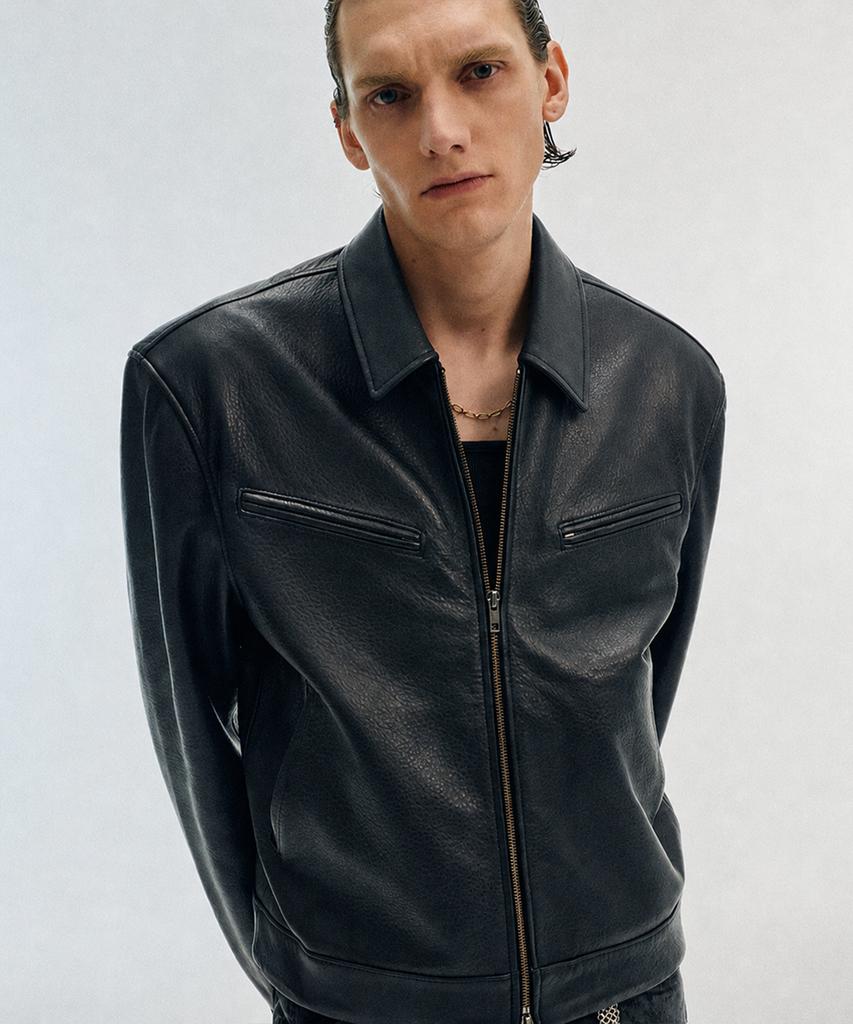 LMOOD Rigel Lambskin Leather Jacket Black
