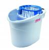 Supermop Bucket & Wringer Set + Supermop Handle + Supermop Ag Antibacterial Cartridge Blue