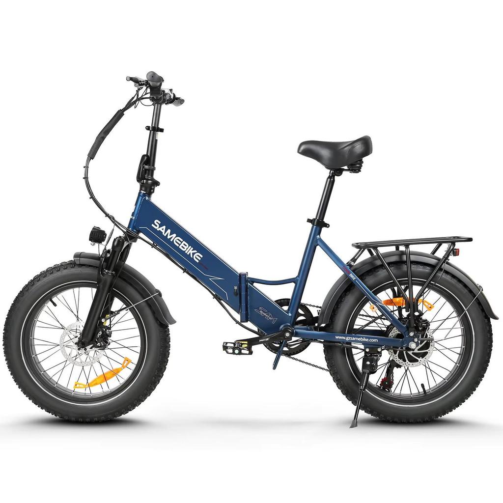 Electric Bicycle LOTDM200-II Folding Electric Bicycle 20 x 4.0-inch Thick Tire Mountain Electric Bicycle with 48V 13Ah Detachable Battery E-bike