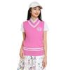 Knit Vest Golf C25119200 M [Callaway] Women's V-neck (cable Knit) / / 1090_Pink