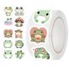 500 Pieces/roll Sticker Roll Sticker New Product Cartoon Frog Creative Handbook Material Self-adhesive Seal Sticker