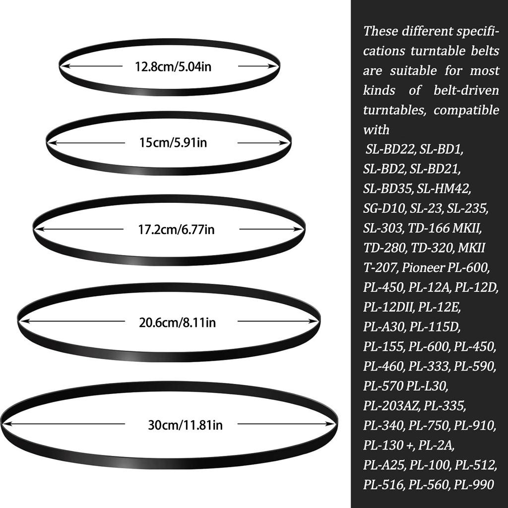 Набор из 10 ремней для проигрывателя, резиновые приводные ремни, приводные ремни для проигрывателя, запчасть для ремонта проигрывателя, резиновая текстура для проигрывателя
