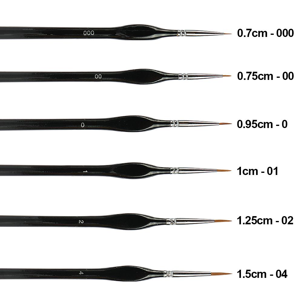 6 шт./компл. профессиональный набор кистей для рисования соболиным волосом, гуашь, масляная кисть, миниатюрные художественные кисти, товары для рукоделия