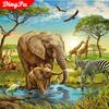 5d Diamond Painting Elephant Full Round Cross Stitch Animal Diamond Embroidery Home Decoration