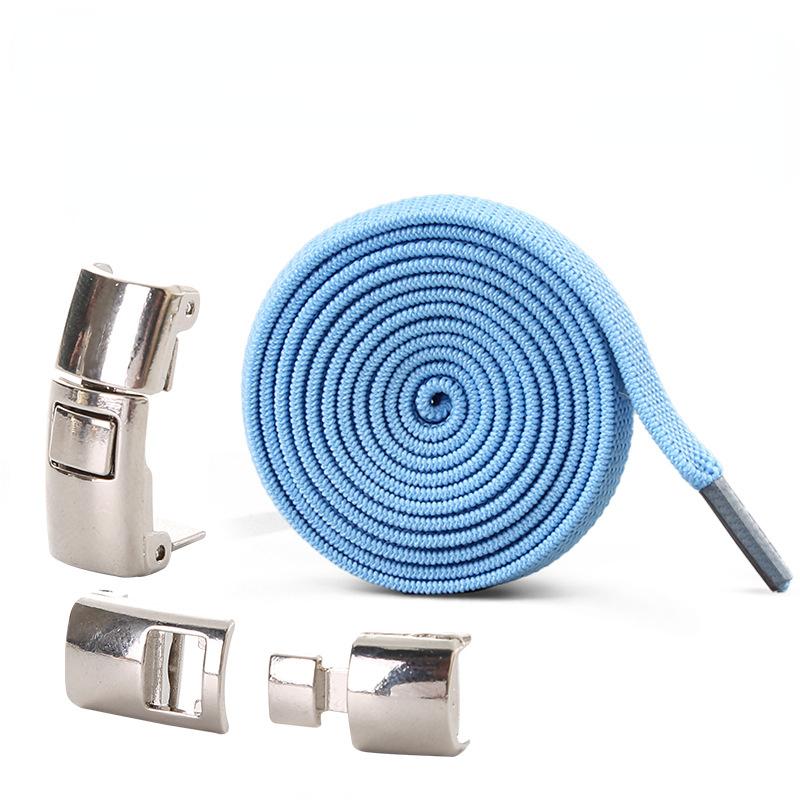 Новые шнурки для обуви без завязок, эластичные шнурки с замком для детей и взрослых, быстрые ленивые шнурки с металлическим замком, шнурки для обуви