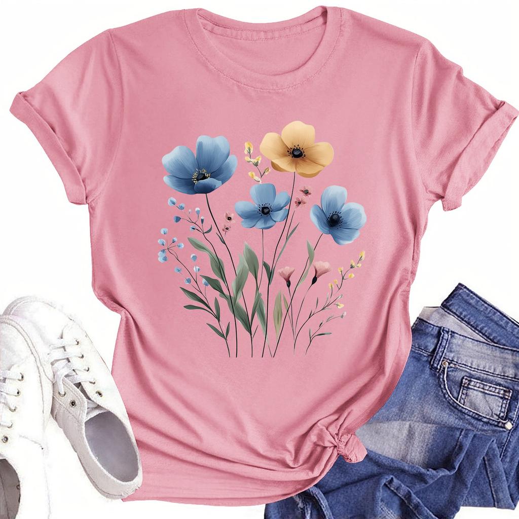 Toddler Girl Boy T-Shirts Kids Top Boys And Girls Printed Short Sleeved T-shirt 1-12Y