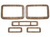 Regius Ace 200 Series and 8th Rear Air Conditioning Interior Panel Set Wood TRISTAR'S [Hiace (4th, 5th, 6th, 7th, Generation)] (5-Piece) (Natural