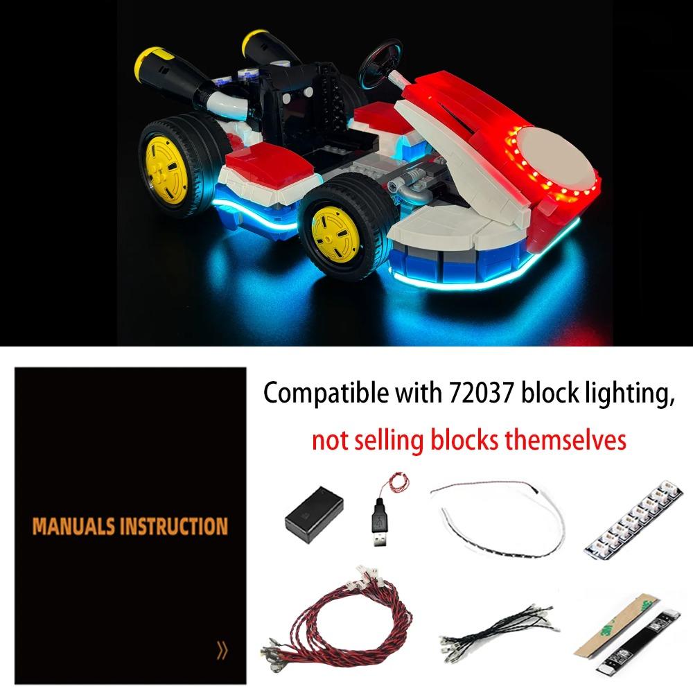 Светодиодный набор LYBMTWF, совместимый с Lego 72037 Mario Kart Марио и стандартной картой, строительные блоки (НЕ Включены Модели Кирпичей)