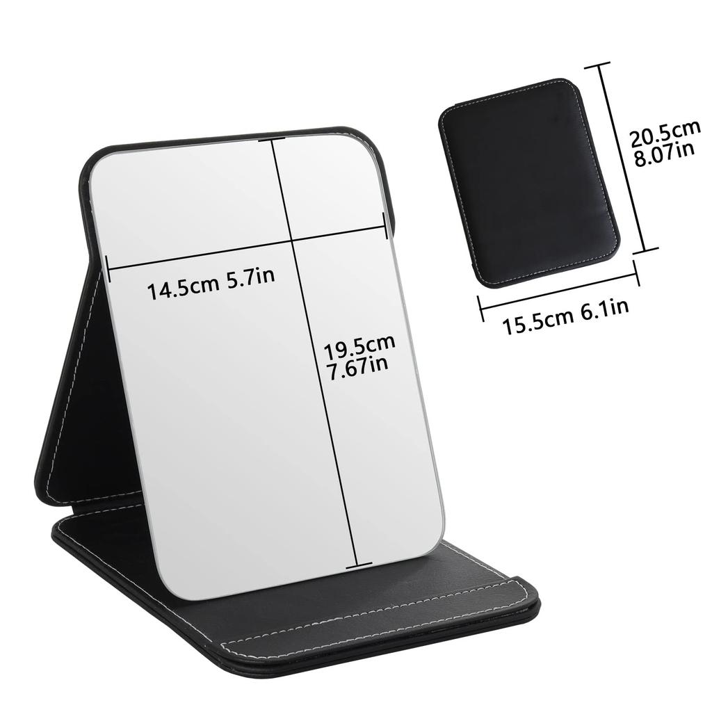 LONGWIN Tabletop Makeup High Folding Large Adjustable Compact Storage for Convenient Storage Mirror, Mirror, Reflectivity, Mirror, Mirror, Angle,