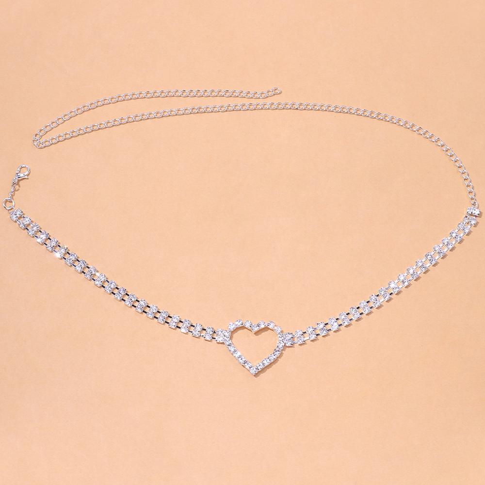 Stonefans Fashion Heart-shaped Thigh Chain Crystal Jewelry Women Festival Accessories Nightclub Leg Chains Sexy Dancer Outfit