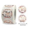 500 PCs Thank You Stickers, Monogrammed Floral Pattern Label Stickers, Thanksgiving Gift Stickers, Sticker Labels