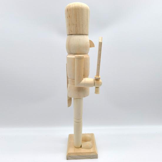 1/2/3 шт. 25/38 см Рождественская деревянная незаконченная фигурка Щелкунчика Сделай сам Пустая неокрашенная фигурка солдатика Праздничное украшение для вечеринки